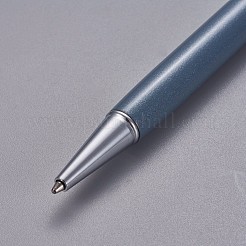 創造的な空のチューブボールペン  内側に黒のインクペンを詰め替えます  DIYキラキラエポキシ樹脂クリスタルボールペンハーバリウムペン作り用  銀  スチールブルー  140x10mm&nbsp;AJEW-L076-A42