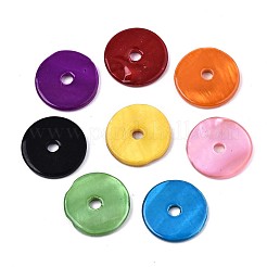 Spray Painted Natural Freshwater Shell Beads&nbsp;SHEL-S276-107