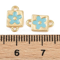 Brass Enamel Connector Charms&nbsp;KK-H078-03A-G02