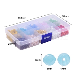 500Pcs 10 Style Opaque Solid Color & Electroplate Glass Beads&nbsp;EGLA-YW0001-20B