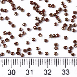 TOHOラウンドシードビーズ  11/0  日本製シードビーズ  （1708)つの金色の大理石の赤  11/0  2x1.5mm  穴：0.5mm  約20000個/袋  100 G /袋&nbsp;SEED-R049-1708
