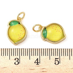 Brass Resin Pendants&nbsp;KK-C110-24F-G
