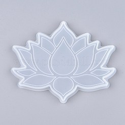 ロータスカップマットシリコンモールド  レジン型  UVレジンとエポキシレジンのクラフト作り  ホワイト  127x160x11mm  内径：122mm&nbsp;X1-DIY-I036-06