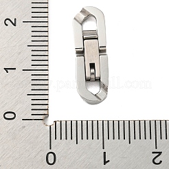 変色しない304ステンレススチール製折りたたみ式留め具  ブレスレットネックレス作りに  ステンレス鋼色  18x6.5x3.5mm  穴：2.5mm&nbsp;STAS-B029-05A-1