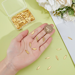 180個の合金ペンダント  羽  ゴールドカラー  15x5mm&nbsp;FIND-ME0002-44
