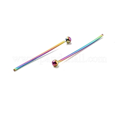 イオンプレーティング（IP）304ステンレス鋼ボールヘッドピン  虹色  20x0.6mm  22ゲージ  ヘッド：1.7mm&nbsp;STAS-E156-03M-02