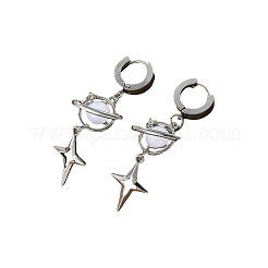 Alloy Acrylic Hoop Earrings&nbsp;FS-WG48066-01