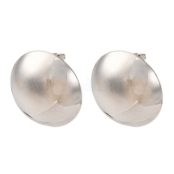 Brass Half Round Stud Earrings&nbsp;EJEW-Z125-01P