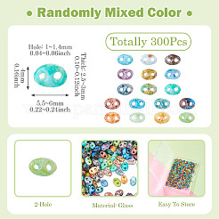 300Pcs Picasso Glass Seed Beads&nbsp;EGLA-TA0013-75
