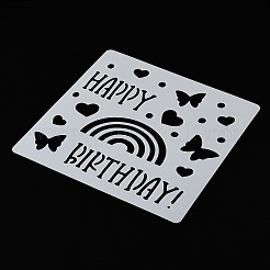 Birthday Theme PET Plastic Drawing Painting Stencils Templates&nbsp;LS-DIY-P080-A02