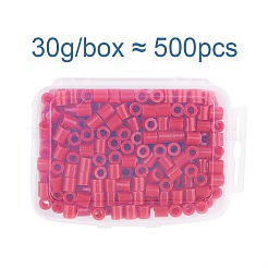 子供用1箱5mmメルティビーズpediyヒューズビーズリフィル  チューブ  レッド  5x5mm  穴：3mm  約500個/箱&nbsp;DIY-X0047-84-B