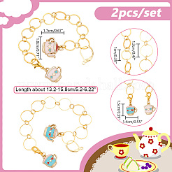 Brass Knitting Row Counter Chains&nbsp;HJEW-NB00127