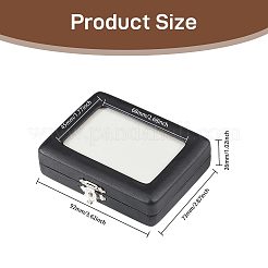 PU Imitation Leather Loose Diamond Storage Boxes with Clear Acrylic Hinged Lid & Beige Velvet Inside&nbsp;AJEW-WH0817-035