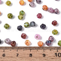 ピカソガラスシードビーズ  丸い穴  双円錐形  多面カット  ミックスカラー  4.5x3.5~4mm  穴：1~1.2mm  約5625個/ポンド&nbsp;SEED-N012-04A