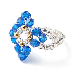 Transparent Acrylic Beads Rings&nbsp;X1-RJEW-TA00006-02