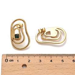304 Stainless Steel Rhinestone Stud Earrings&nbsp;EJEW-P316-14G