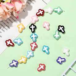 20Pcs 10 Colors Glass Beads Enamel Beads&nbsp;BLOW-SC0001-03