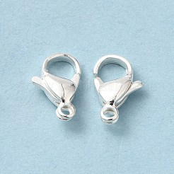 304ステンレススチール製ロブスタークロウ留め金  925銀メッキ  12x7.5x3.5mm  穴：1.4mm&nbsp;X-STAS-R120-02D-S