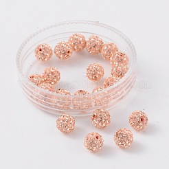 ガラスラインストーンチェコビーズ  内部のポリマークレイ  片穴丸ビーズ  362 _light桃  pp11（1.7~1.8mm）  10mm  穴：1mm&nbsp;RB-E482-10mm-362