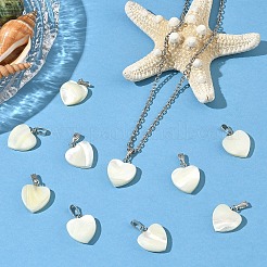 10Pcs Natural Trochid Shell/Trochus Shell Pendants&nbsp;SSHEL-YW0001-15