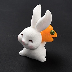 オペーク樹脂カボション  にんじんとうさぎ  オレンジ  41.5x24.5x31mm&nbsp;RESI-K017-13