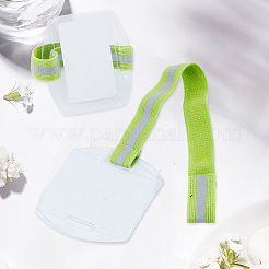 4Pcs Polyester & PVC Arm Band ID Badge Card Holder&nbsp;OFST-GF0001-04A