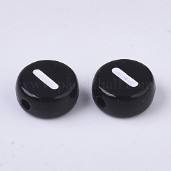 不透明なアクリルビーズ  番号付きのフラットラウンド  混成  7x3.5mm  穴：1.2mm  約400個/50g&nbsp;X-SACR-R243-01