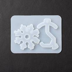 Key & Snowflake Shape DIY Pendant Silicone Molds&nbsp;LS-DIY-F114-17