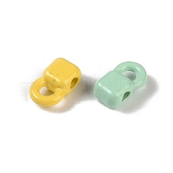 スプレーペイント合金ビーズ  ロック  ミックスカラー  6.5x4x2.5mm  穴：1.5mm&nbsp;PALLOY-H145-02