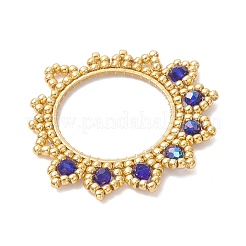 Glass Seed Beaded Flower Pendants&nbsp;PALLOY-MZ01237-04