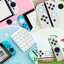 4個 2色シリコン保護スリーブ ゲームパッド サムスティック キャップ  nsスイッチロッカー用  フラットラウンド  ミックスカラー  20x6.5mm  内径：12mm  2個/カラー&nbsp;AJEW-GF0010-89