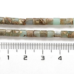 天然アクアテラジャスパービーズ連売り  印象ジャスパー  コラム  4x4mm  穴：0.9mm  約100個/連  15.94インチ（40.5cm）&nbsp;G-F765-F03-01