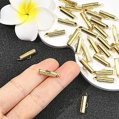 シェグレース真鍮製スライド式エンドクラスプチューブ  カドミウムフリー＆鉛フリー  スライダエンドキャップ  18KGP本金メッキ  6x18x4mm  穴：2.5mm  内径：1x3.5mm&nbsp;XGRQ1R533-357G