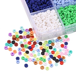 15 Colors Handmade Polymer Clay Beads&nbsp;CLAY-YW0001-48
