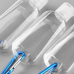 50ml petgプラスチックキーホルダーボトル  詰め替え式手指消毒ボトル  空のアルコールボトル  透明  11.4x4.25x3.1cm  容量：5ml（50液量オンス）&nbsp;MRMJ-WH0059-38