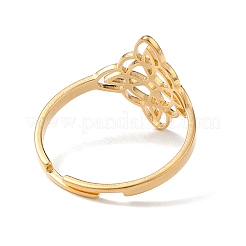 Sailor's Knot 304 Stainless Steel Hollow Adjustable Ring for Women&nbsp;RJEW-E073-04G