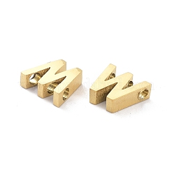 イオンプレーティング（IP）304ステンレススチールチャーム  アルファベット  ゴールドカラー  文字.w  8x8.5x3mm  穴：1.8mm&nbsp;STAS-K216-41W-G