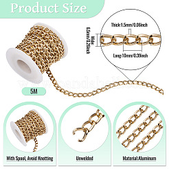 5M Aluminium Curb Chains&nbsp;CHA-TA0001-34G