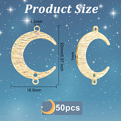 50Pcs Rack Plating Brass Connector Charms&nbsp;KK-PH0005-49