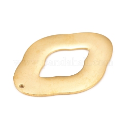 304ステンレスペンダント  手動研磨  レーザー切断  花  ゴールドカラー  35x25x0.8mm  穴：1.2mm&nbsp;STAS-L238-096A-G