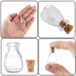 Oval Glass Bottle for Bead Containers&nbsp;X1-AJEW-R045-09
