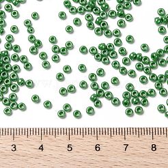 MIYUKIラウンドロカイユビーズ  日本製シードビーズ  （rr431)不透明な緑の光沢  8/0  3mm  穴：1mm  約422~455PCS /ボトル  10 G /ボトル&nbsp;SEED-JP0009-RR0431
