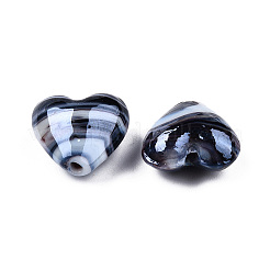 手作りランプワークビーズ  パールカラーの  カラフル  16x16x8.5mm  穴：1.4mm&nbsp;LAMP-R102-20A