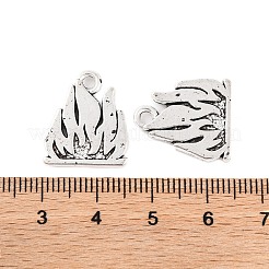 炎チベットスタイルの合金のペンダント  キャンプファイヤー  鉛フリー＆カドミウムフリー  アンティークシルバー  18x15.5x2mm  穴：2mm  約225個/500g&nbsp;TIBEP-S295-40AS-RS