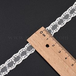 ジュエリー製作用レーストリムナイロンリボン  ホワイト  3/8インチ（11mm）  約60ヤード/ロール（54.864メートル/ロール）&nbsp;ORIB-L005-35