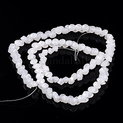 Diamond Shape Imitation Jade Glass Bead Strands&nbsp;EGLA-J059-J01
