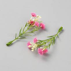 造花  プラスチック製の枝付き  結婚式パーティーのホームルームの装飾結婚アクセサリー  ショッキングピンク  75mm&nbsp;AJEW-WH0434-07E