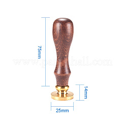 DIY Letter Scrapbook Brass Wax Seal Stamps and Wood Handle Sets&nbsp;AJEW-PH0010-K