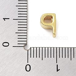 304ステンレスペンダント  24KGP本金メッキ  文字p  8x5.5x4mm  穴：1.5mm&nbsp;STAS-S137-01G-P