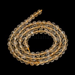 Heated Natural Citrine Beads Strands&nbsp;GG-CBA77FB-B10-4mm